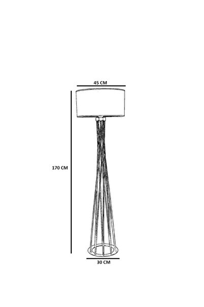 Lumexx HAVİN ESKİTME LAMBADER SİLİNDİR AÇIK HASIR ABAJURLU