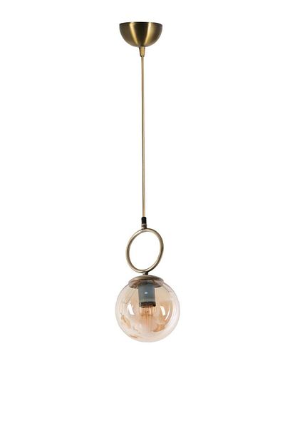 Lumexx Morino Single Flexible Antique Pendant Lamp - Honey Glass