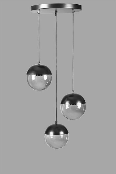 Lumexx Black Fume Kure 3-Piece Tray Pendant Lamp