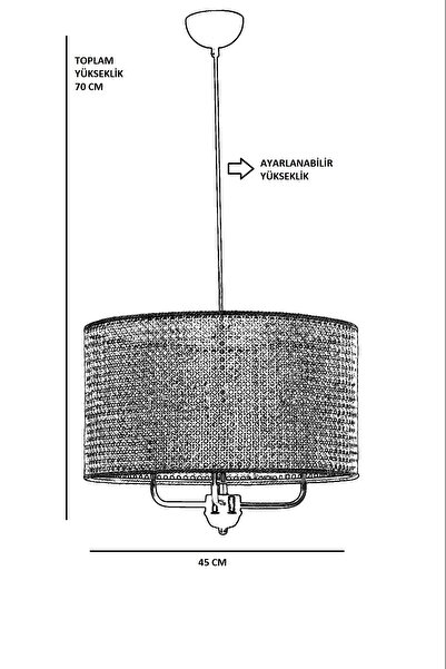 Lumexx BERMUDA 3 LÜ RATTAN AVİZE