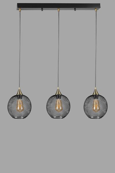 Lumexx JUPITER 3 - Black Row 3-Piece Pendant Lamp Set