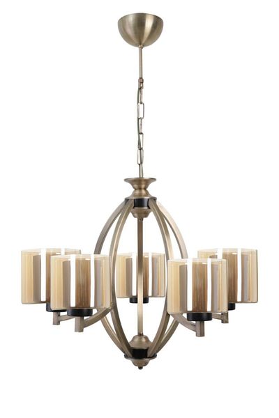 Lumexx Paul Antique Chandelier Set of 5 - Honey Glass