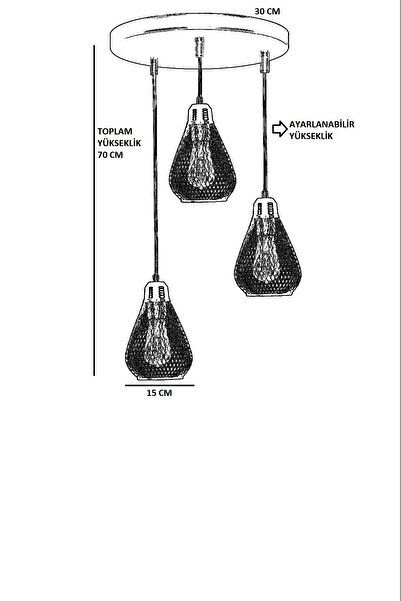 Lumexx ARMUT 3 LÜ TEPSİLİ ESKİTME SARKIT
