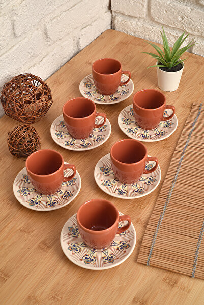 ShoppingPortal Turkish Coffee Cup Set 100ml 6-Person Coffee Cup Set Ottoman D...