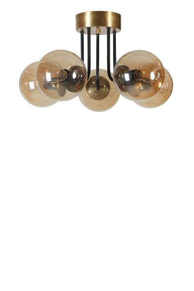 Lumexx PABLO Set of 5 Antique Honey Glass Chandeliers