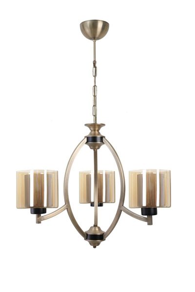 Lumexx Paul 3 - Antique Chandelier with Honey Glass
