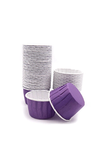 SURPRISE PARTY STORE Mor Renk 50'li Fırına Girebilen Muffin Cupcake Kek Kalıb...