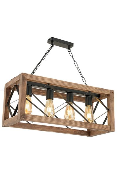 Lumexx Zigzag Set of 4 Rustic Chandelier