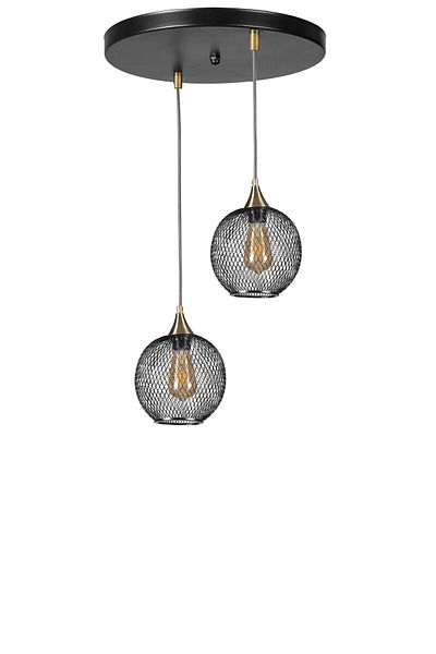 Lumexx JUPITER 2 - Double Pendant Lamp with Black Tray