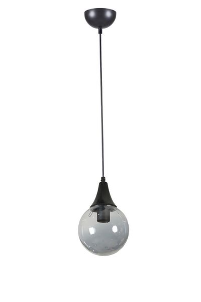 Lumexx Black Fume Glass Afra Single Pendant Lamp