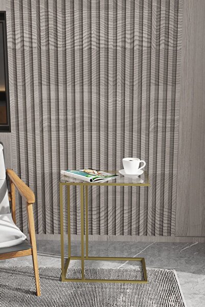 Dekoport Asya Gold (ESKİTME) Yan Sehpa - Şeffaf Cam