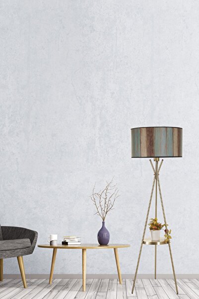 Lumexx Venedik Sehpalı Eskitme Lambader Silindir Renkli Abajurlu