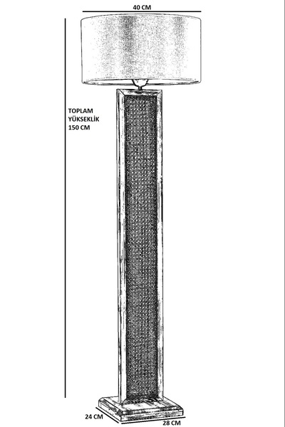 Lumexx RİBON CEVİZ SİLİNDİR RATTAN LAMBADER