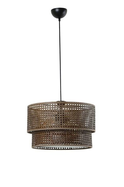 Lumexx Big Cake Rattan Walnut Pendant Lamp