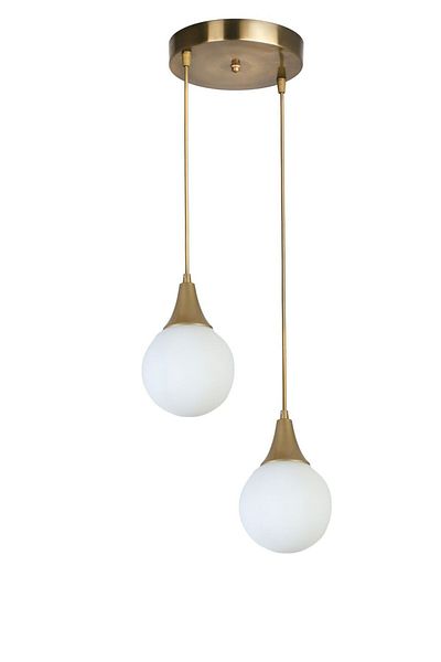 Lumexx AFRA White Glass Pendant Lamp with 2 Trays