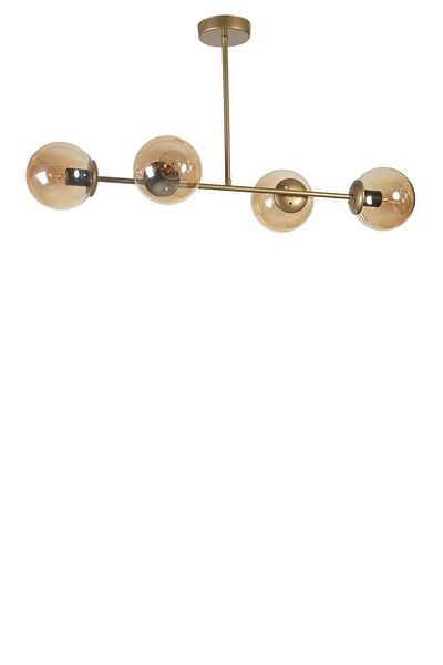 Lumexx New Favorite 4-Piece Antique Honey Glass Chandelier Set