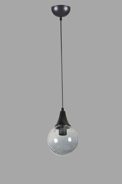 Lumexx Black Fume Glass Afra Single Pendant Lamp