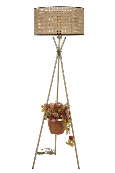 Lumexx Venedik Eskitme Silindir Rattan Abajurlu