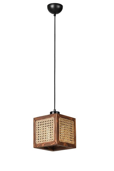 Lumexx Single Beach Walnut Ratnan Pendant Lamp
