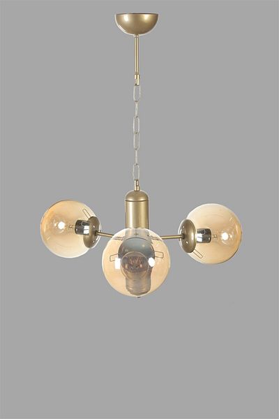 Lumexx BANKOK Set of 3 Antique and Honey Glass Chandeliers