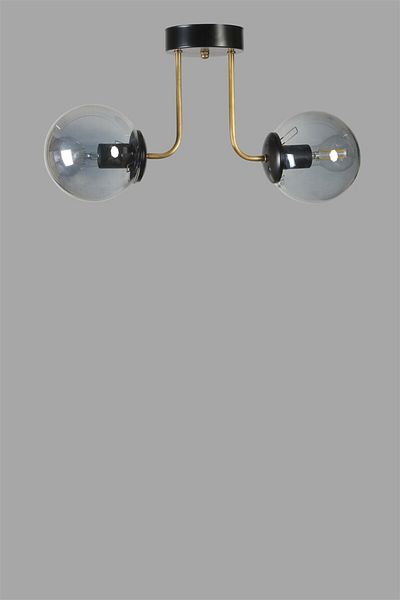 Lumexx PABLO Set of 2 Black Fume Glass Chandelier