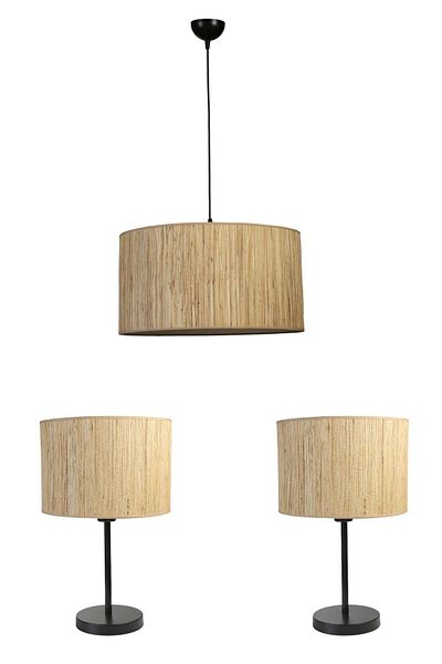 Lumexx Bamboo 010 Lampshade Chandelier - Set of 3