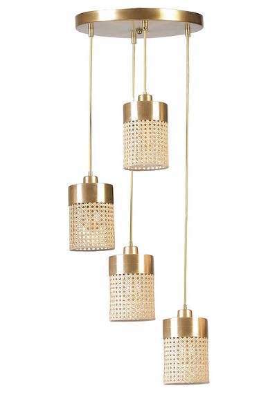 Lumexx ZEUS Set of 4 Antique Pendant Lamp with Tray