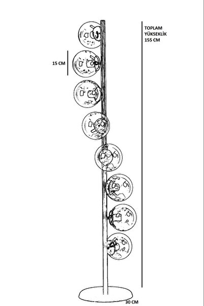 Lumexx SİMAY 8 Lİ SİYAH FÜME CAMLI LAMBADER