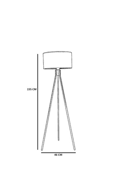 Lumexx FISCO TRİPOD SİYAH LAMBADER SİLİNDİR HASIR RATTAN ABAJURLU