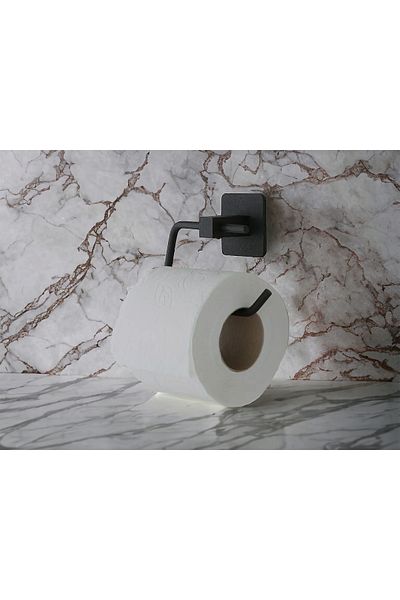 PULCA SHOP Αυτοκόλλητη Μαύρη τετράγωνη θήκη για ρολό τουαλέτας εξωτερικού χώρου Wc Paper Holder Κρεμάστρα χαρτιού υγείας