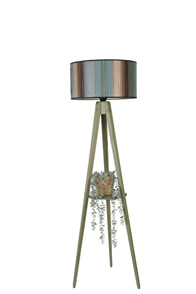 Lumexx SEHBALI TRİPOD YEŞİL LAMBADER SİLİNDİR RENKLİ ABAJURLU