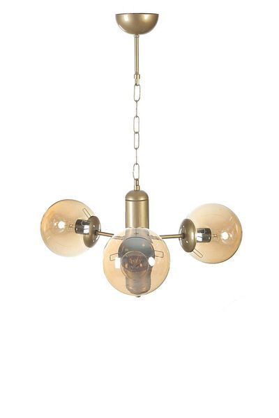 Lumexx BANKOK Set of 3 Antique and Honey Glass Chandeliers