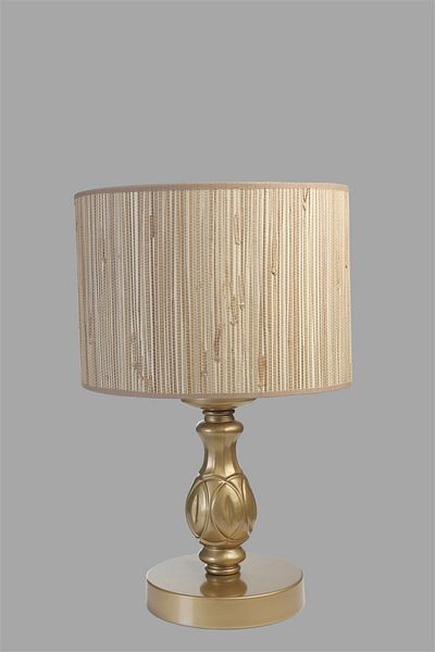 Lumexx Olympic Antique Cylinder Bamboo 09 - Table Lamp with Lampshade