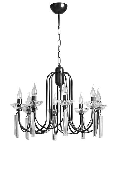 Lumexx Black Rustic Chandelier - Countess 8 Pack