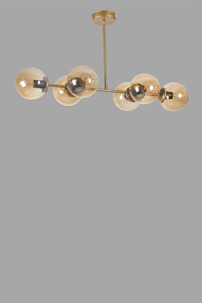 Lumexx YENİ FAVORİ 6 LI ESKİTME BAL CAMLI AVİZE