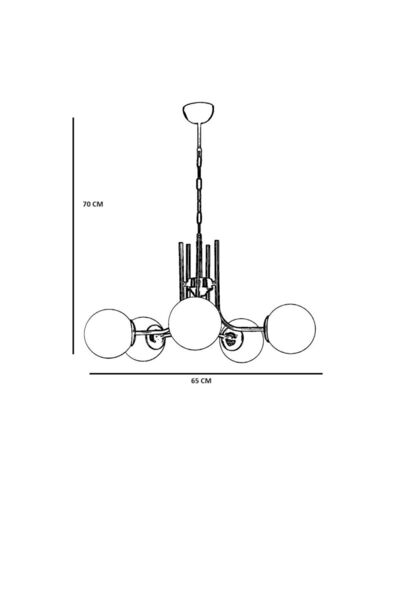 Lumexx NEVADA 5 Lİ ESKİTME BAL CAMLI AVİZE