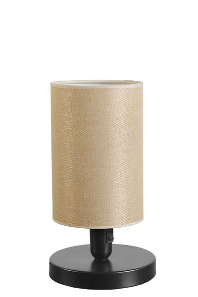 Lumexx AYÇA Black Light Wicker Table Lamp with Lampshade