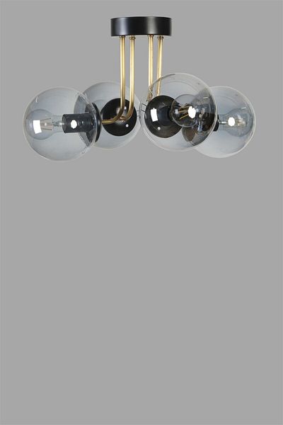 Lumexx PABLO Set of 4 Black Fume Glass Chandelier