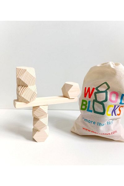 Woodblocks Solid Wood Waldorf Balance Tower
