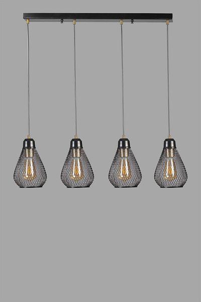Lumexx ARMUT 4 Row Black Pendant Lamp Set