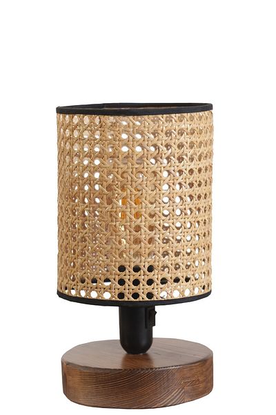 Lumexx AYÇA Ratan Walnut Lampshade Table Lamp