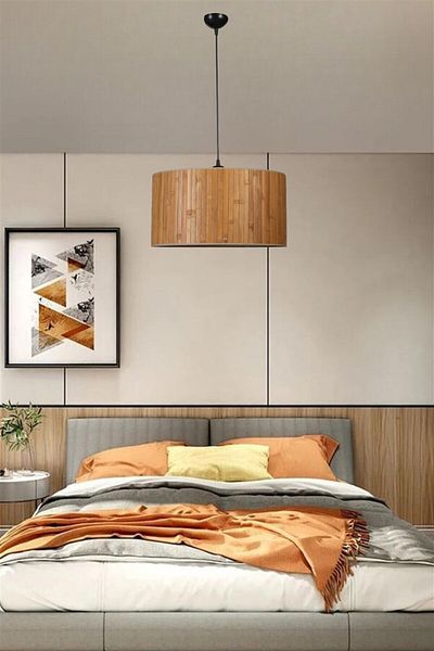 Lumexx BAMBU 01 - Single Pendant Chandelier with Lampshade
