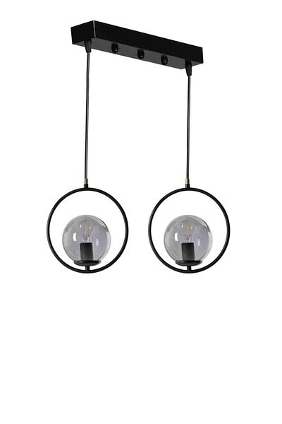 Lumexx Black Smoked Glass Ring 2-Piece Pendant