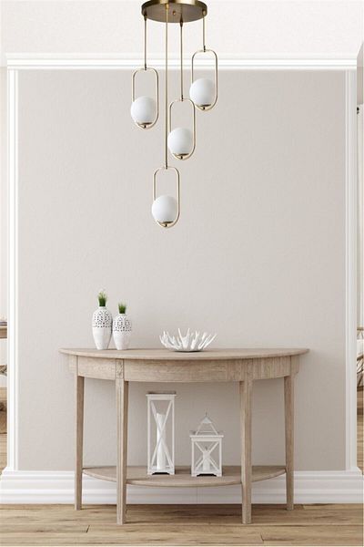 Lumexx White Glass Ahu Antique Pendant Lamp with 4 Trays