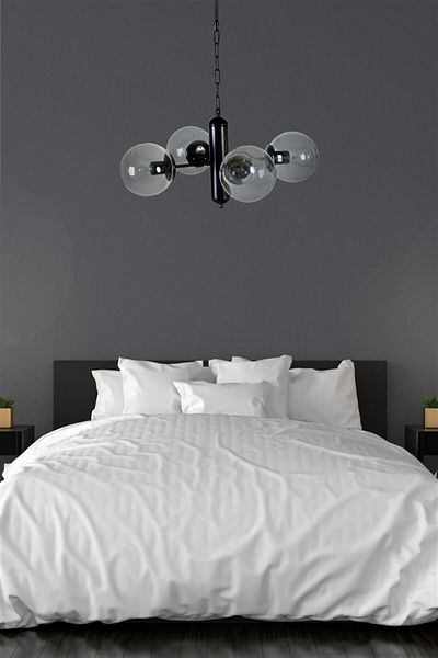 Lumexx BANKOK Black Fume Glass Chandelier Set of 4