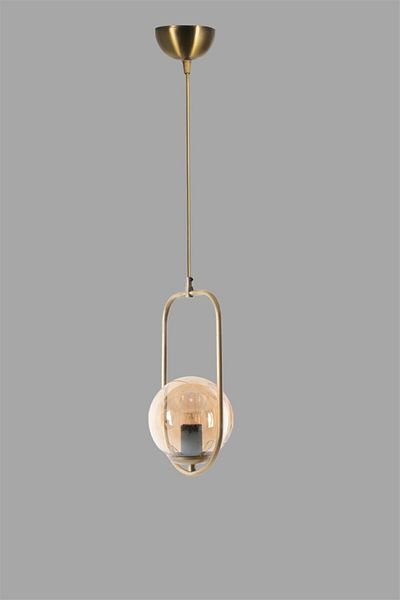 Lumexx Ahu Single Honey Glass Antique Pendant Lamp