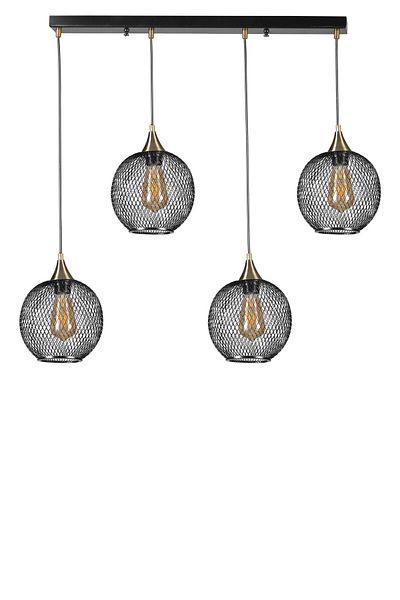 Lumexx JUPİTER 4 - Black Row Pendant Lamp