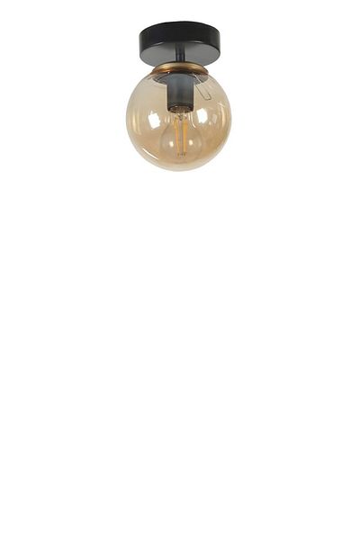 Lumexx Black Honey Glass New Can Single Chandelier