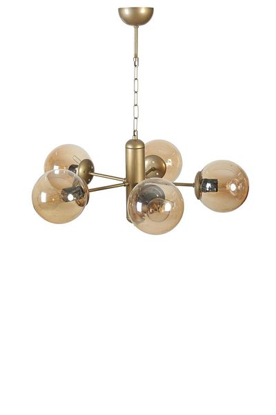 Lumexx BANKOK Set of 5 Antique Honey Glass Chandelier