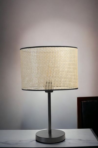 Lumexx Table Lamp with Black Honeycomb Lampshade